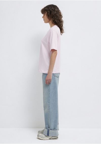 Mavi - Bisiklet Yaka Pembe Basic Tişört 1600955-89200 Pembe