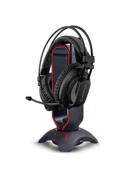 Rampage Rm-H66 Guard Kulaklık Için Stand Rgb Işıklı 2*Usb Port