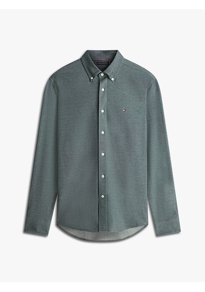 Tommy Hilfiger Performance Pıque Oxford Erkek Mavi Uk Gömlek - Mw0mw41781
