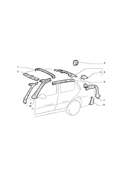 Fiat Siena Sağ Arka Stop Alt Sacı 46424063