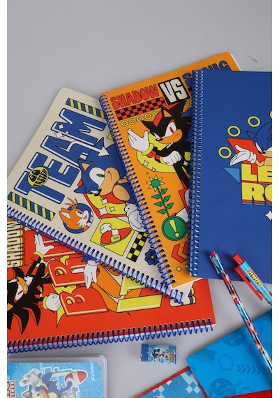 X Dekomus "speed Force Collection" Lisanslı Sonic Premıum Kırtasiye Seti 4 Adet A4 Defter,okul Etiketi,dosya Diğer