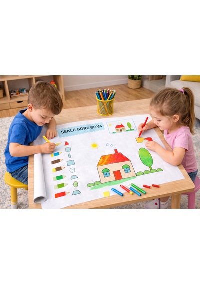 Haydi Dekor 45 Cm X 4 Metre Dev Etkinlik Ve Aktivite Rulosu Çocuklar Için Eğitici Boyama, Çizgi Çalışması, Labirent, Bulmaca Ve Zeka Geliştirici Oyun Rulosu 1 Adet
