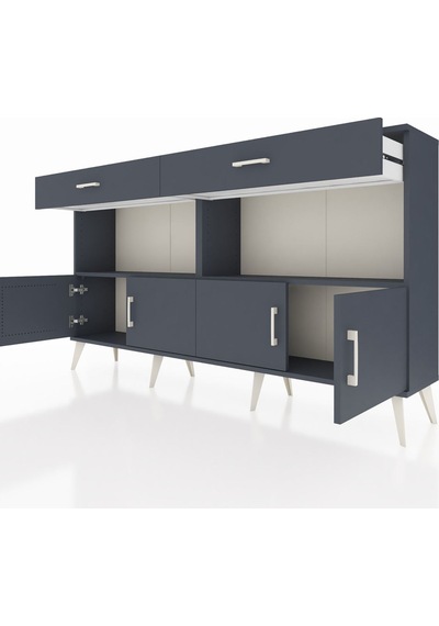 Arges Konsol 2 Raflı 2 Çekmeceli 4 Kapaklı 176x30x99 Antrasit-ant Antrasit-antrasit Arges Konsol 2 Raflı 2 Çekmeceli 4 Kapaklı 176x30x99 Antrasit-ant Antrasit-antrasit