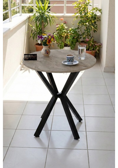 Mutfak Masası Yuvarlak 70 Çap Metal Ayak Yemek Masası Modern Balkon Bahçe Cafe Masa 9821 Traverten Siyah Mutfak Masası Yuvarlak 70 Çap Metal Ayak Yemek Masası Modern Balkon Bahçe Cafe Masa 9821 Traverten Siyah