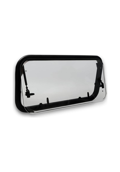 Babarvy 90x45cm 90 Amortisörlü Karavan Camı / Pencere Siyah