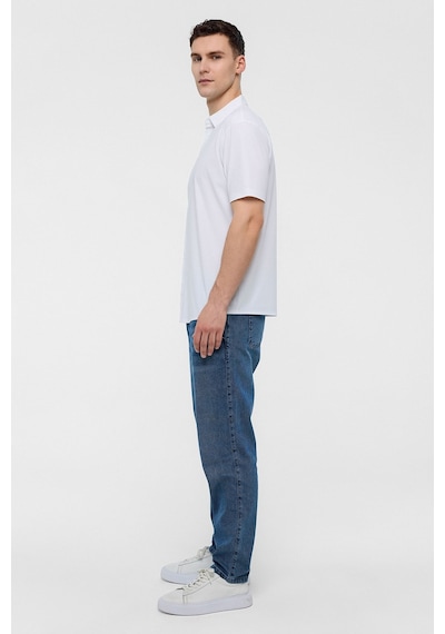 Backandbond Beyaz Regular Fit Kısa Kollu Gömlek