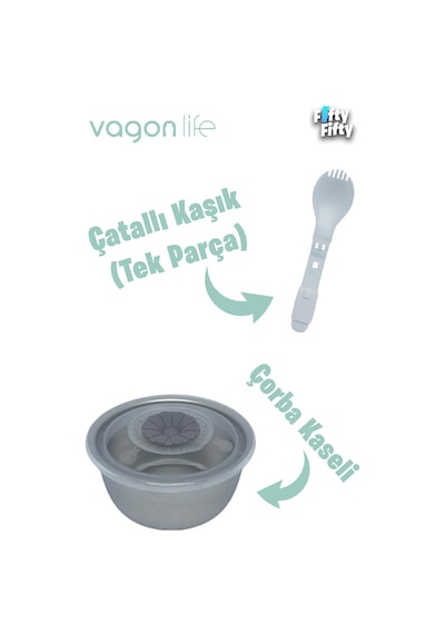 Vagonlife Büyük Ebat 1200 Ml Sızdırmaz,karışmaz 4 Bölmeli Lunch Box Yeni Nesil Sefer Tası -ff7080