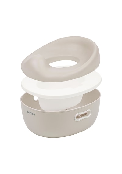 Nattou Potty Care 3 İn 1 Lazımlık Oturak Ve Tuvalet Adaptörü - Bej Bej
