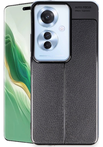 Oppo Reno 11f Uyumlu Kılıf Auto Focus Kapak - Siyah