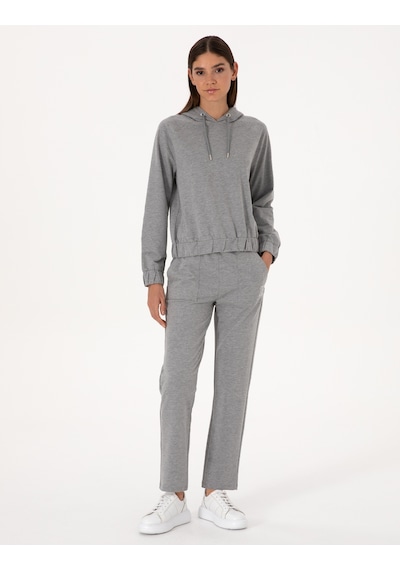Pierre Cardin Kadın Gri Melanj Sweatshirt 50312020-vr086