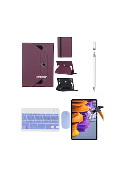 İpad Air 5. Nesil 2022 10.9 Uyumlu 4in1 Set Klavye Mouse Kılıf Kalem Ekran Koruyucu
