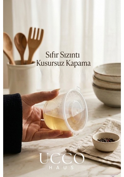 25 Adet 120 Ml Sızdırmaz Kapaklı Sosluk Buzluk Saklama Kabı, Et Suyu, Kemik Suyu Mutfak Organizeri Şeffaf