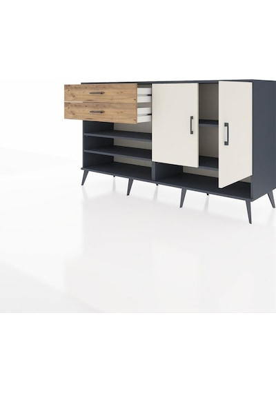 Hyperion Konsol 4 Raflı 2 Çekmeceli 2 Kapaklı 176x44x99 Antrasit- Antrasit-aytaşı/çam Hyperion Konsol 4 Raflı 2 Çekmeceli 2 Kapaklı 176x44x99 Antrasit- Antrasit-aytaşı/çam