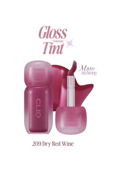 Pigmentli, Parlak Bitişli Dolgunlaştırıcı Lip Gloss Clıo Volumate Gloss 209 Dry Red Wine