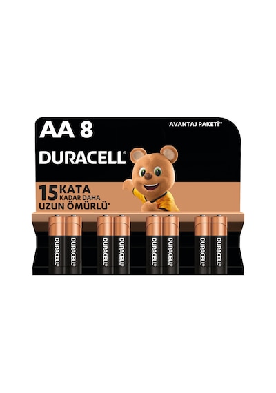Duracell Alkalin Aa Kalem Pil 1,5v Lr6/mn1500 8'li Paket 2 Adet