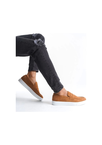 Slw180 Estilo X Bağcıksız Süet Erkek Günlük Spor Klasik Ayakkabı Bt Taba Taba