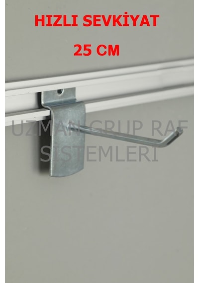 Uzmangrupraf Uzman Grup Raf Kanallı Pano Kancası-25 Cm - 50 Adet