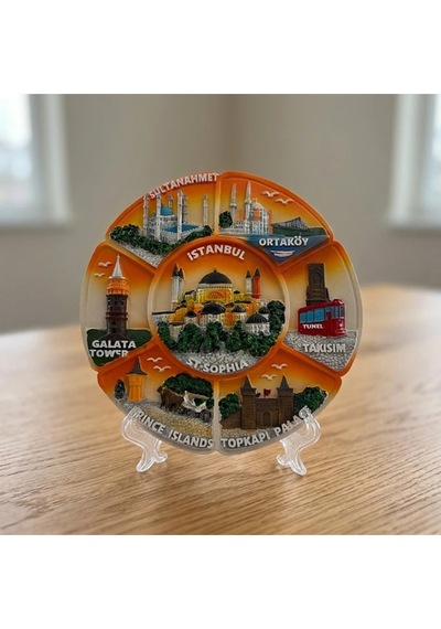 Ayasofya Kabartmalı Dekoratif Tabak Masa Ve Duvar Dekor 18 Cm