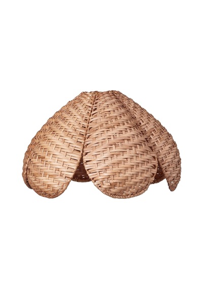 Sarkıt Lamba Abajur Başlığı, Rattan, 45 Cm