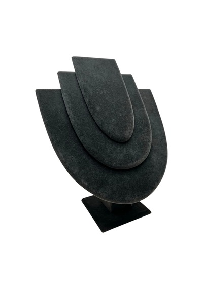 Yerli Üretim Ahşap Model Anfora Kumaş Füme Renk 25 Cm Kolye Takı Sergileme Mankeni