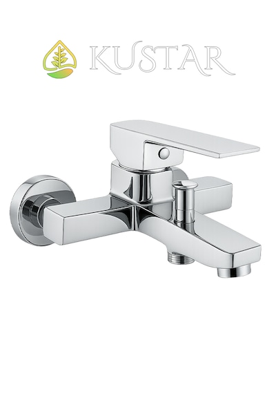 3 Lü Banyo Seti Robot Duş Seti + Kare Lavabo Bataryası + Kare Banyo Bataryası %100 Pirinç krom