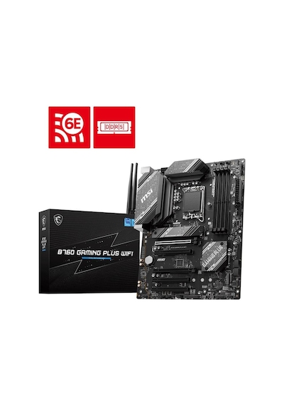 Msı B760 Gamıng Plus Wıfı D5 M.2 Hdmı Dp Lan Wifi Atx 1700p