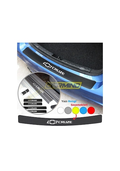 Chevrolet Cruze Karbon Kapı Ve Tampon Eşiği Sticker Set