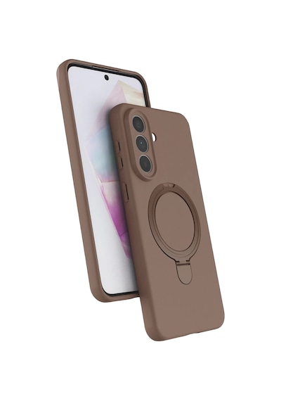 Samsung Uyumlu Galaxy A57 5g Uyumlu Regal Magsafe Standlı Kapak - Çöl Titanyum