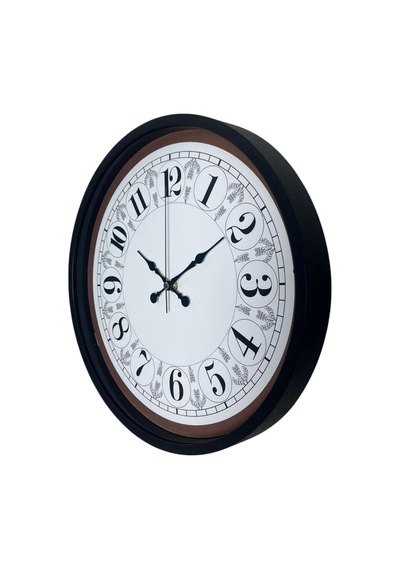 Siyah Motifli 36 Cm Duvar Saati Çok Renkli