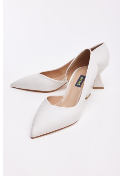 Derinet Kısa Topuk Saten Kadın Stiletto 001