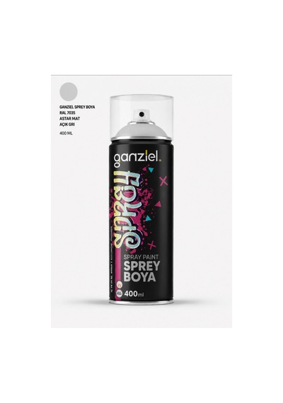 Ganziel Sprey Boya Ral 7035 Mat Açık Gri Sprey Boya - 400 Ml Ral7035 Açık Gri