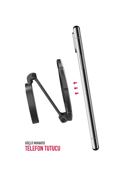 Powerway Tt55 Mıknatıslı Araç İçi Yapışkanlı Magsafe Destekli Telefon Tutucu