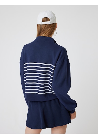 Koton Yarım Fermuarlı Sweatshirt Oversize Kolej Baskılı Dik Yaka Lacivert 5wal10210ık Lacivert Koton Yarım Fermuarlı Sweatshirt Oversize Kolej Baskılı Dik Yaka Lacivert 5wal10210ık Lacivert