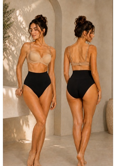 Fit Women Kadın Yüksek Bel Esnek Siyah Külot