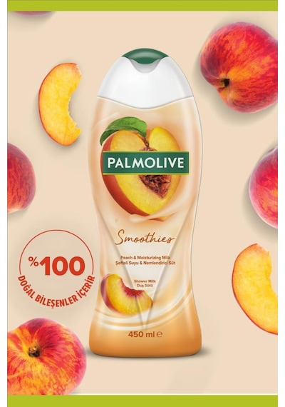 Palmolive Smoothies Şeftali 450 Ml Duş Jeli X4 Şeftali
