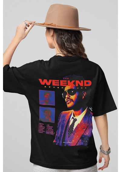 Sevbano The Weeknd After Hours Sırt Baskılı Unisex Oversize Rapper Şarkıc Siyah