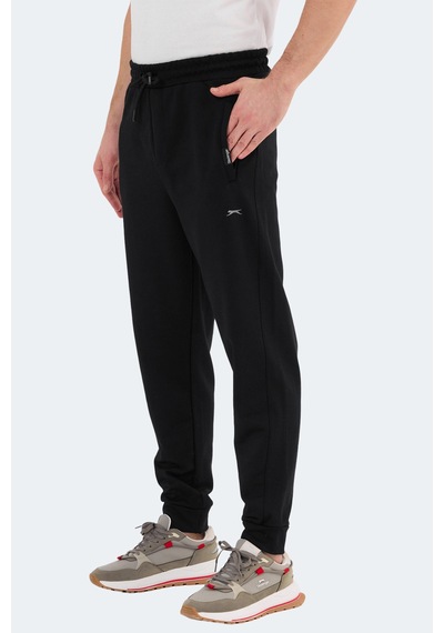 Slazenger Navdeep 2 Li Set Erkek Cepli Dar Paça Siyah - Koyu Gri Eşofman Altı Siyah - Koyu Gri