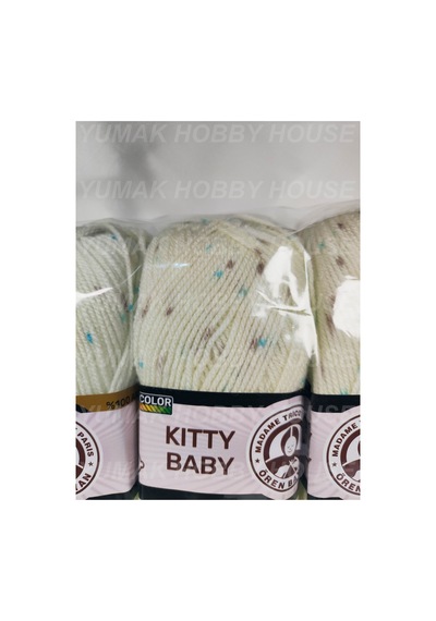 Kıtty Baby Benekli El Örgü İpi 3 Adet 100gr. - Renk: 377