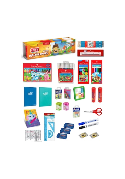 Faber Castell 1. Sınıf Kırtasiye Seti 28 Parça Başlangıç Full Tam Set Krtset3