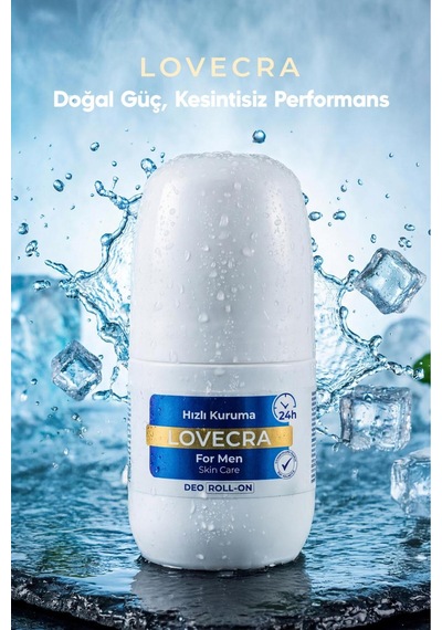Doğal Erkek Deo Roll On 24 Saat Etkili Terleme Önleyici Ter Kokusuna Karşı Koruma Hassas Cilt 50 Ml