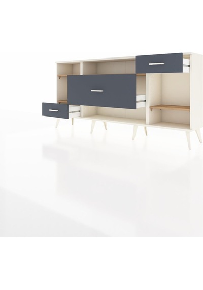 Arges Konsol 4 Raflı 3 Çekmeceli 176x30x83 Aytaşı-çam/antrasit Çam/antrasit Arges Konsol 4 Raflı 3 Çekmeceli 176x30x83 Aytaşı-çam/antrasit Çam/antrasit
