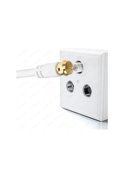 F Konnektörlü 5 Metre RG6/U Coaxial Hazır Uydu Anten Kablosu