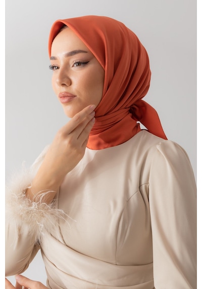 Silk Home Düz Renk Twill Eşarp Yavruağzı