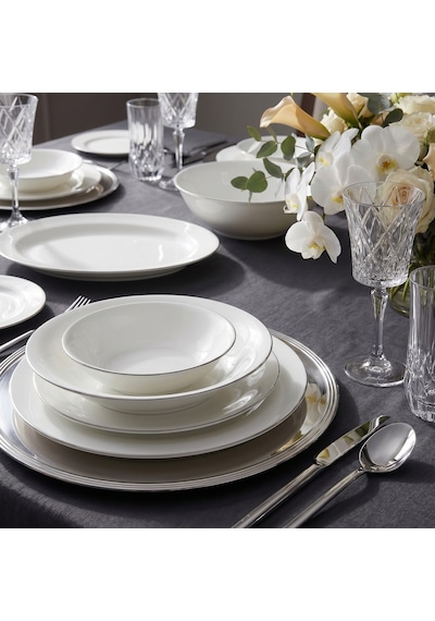 Jumbo Merlem 55 Parça 12 Kişilik Yemek Takımı Platin
