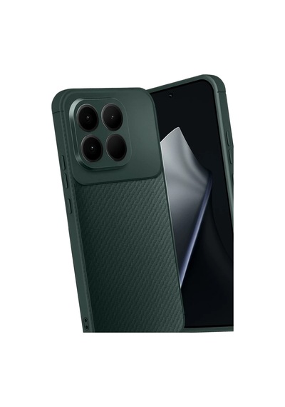 Xiaomi Mi 15t Uyumlu Auto Focus Karbon Kapak - Koyu Yeşil