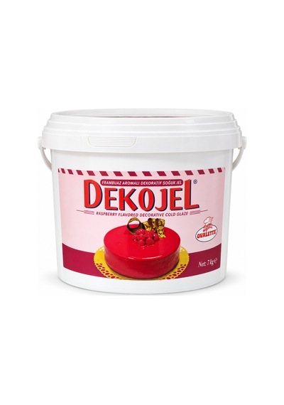 Ovalette Pasta Süsleme Ve Kaplama İçin Frambuaz Aromalı Bitkisel Dekoratif Soğuk Jel 7 Kg