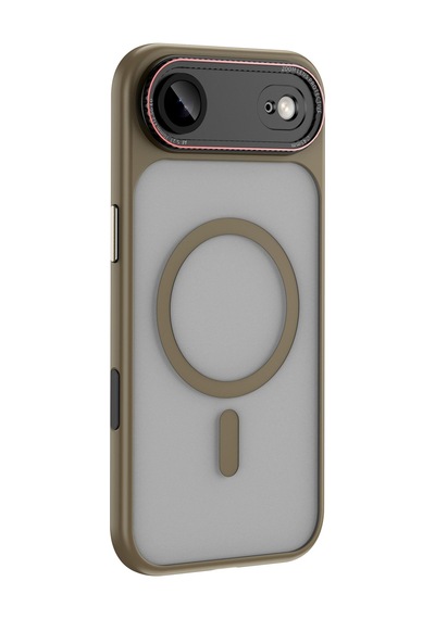 Apple Uyumlu iPhone 17 Air Magsafe Özellikli Sert Sonic Telefon Kılıfı Kahve
