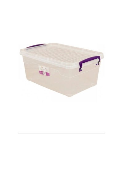 Şeffaf Çok Amaçlı 30 Lt Dikdörtgen Saklama Kabı 48x32x29 Royaleks-82113 Şeffaf