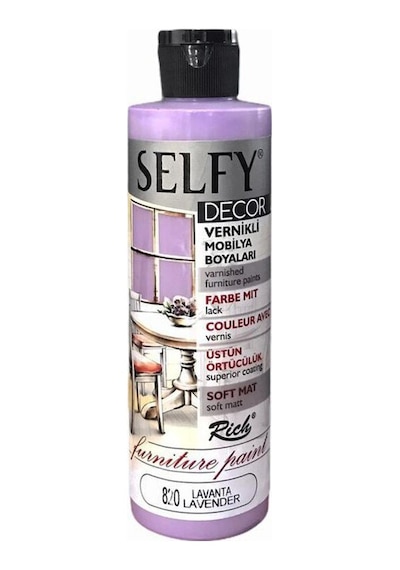 Rich Selfy Decor Kendinden Vernikli Mobilya Boyası 240 Cc Lavanta