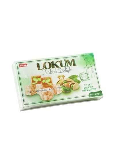 Elvan Antep Fıstıklı Lux Lokum 450 Gr. (1 Paket)